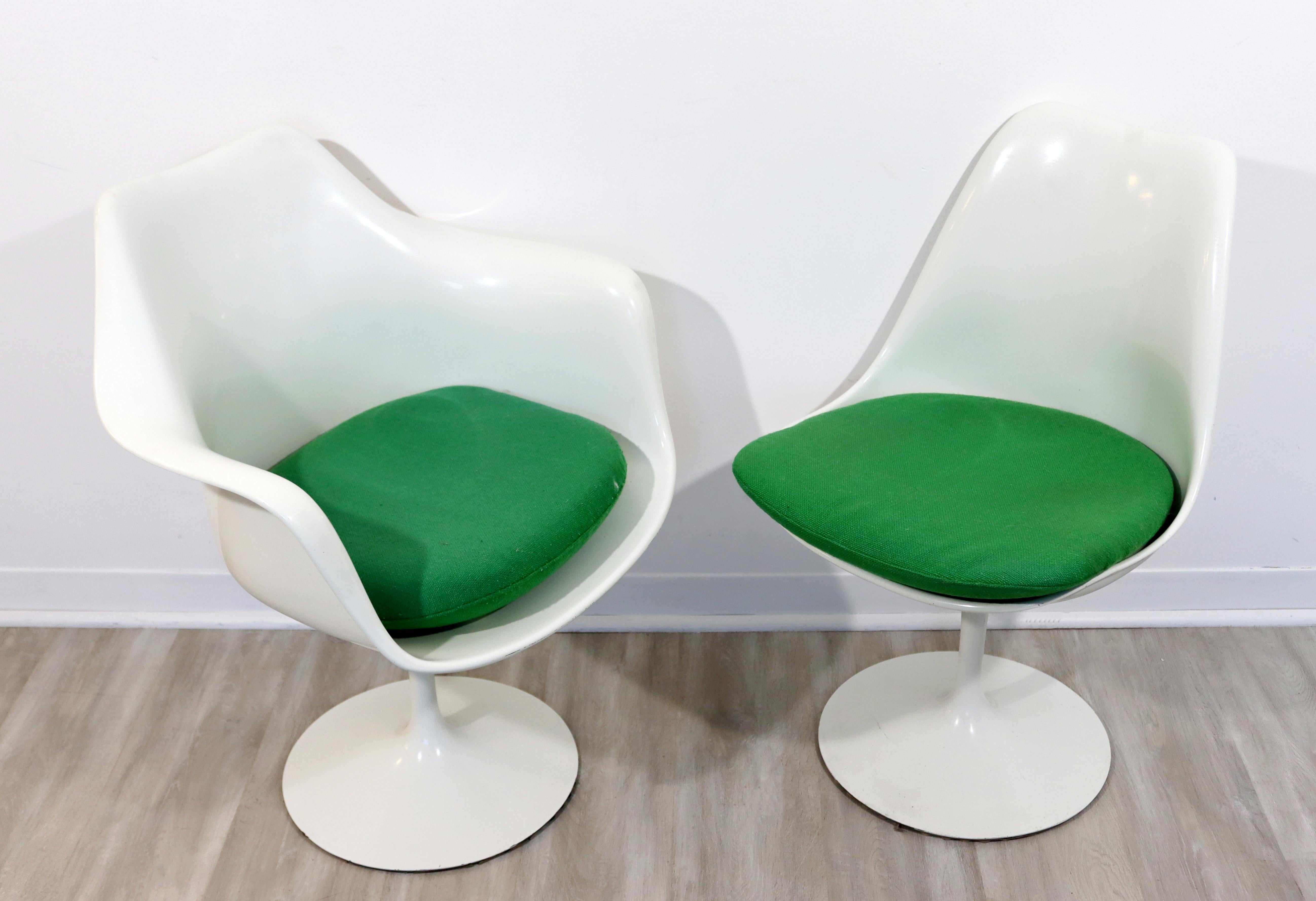 Mid-Century Modern Eero Saarinen for Knoll Tulip Set of 6 Dining Chairs, 1950s In Good Condition In Keego Harbor, MI