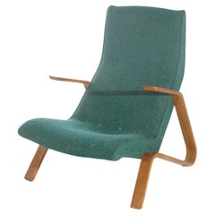 Mid Century Modern Eero Saarinen Laminated & Upholstered Grasshopper Chair C1960