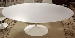 Mid-Century Modern Eero Saarinen Signed Knoll Oval Tulip Dining Table 1950s