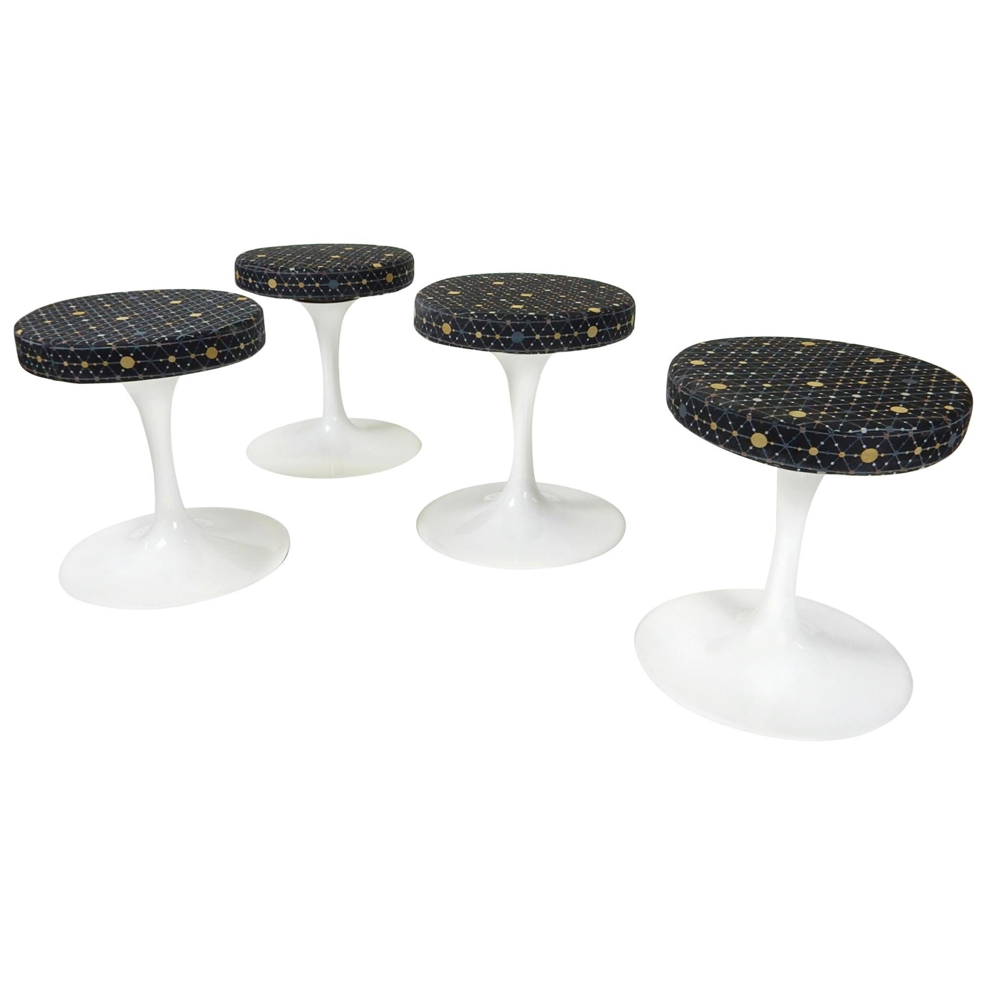 Mid-Century Modern Eero Saarinen Style Tulip Stools Set of 4