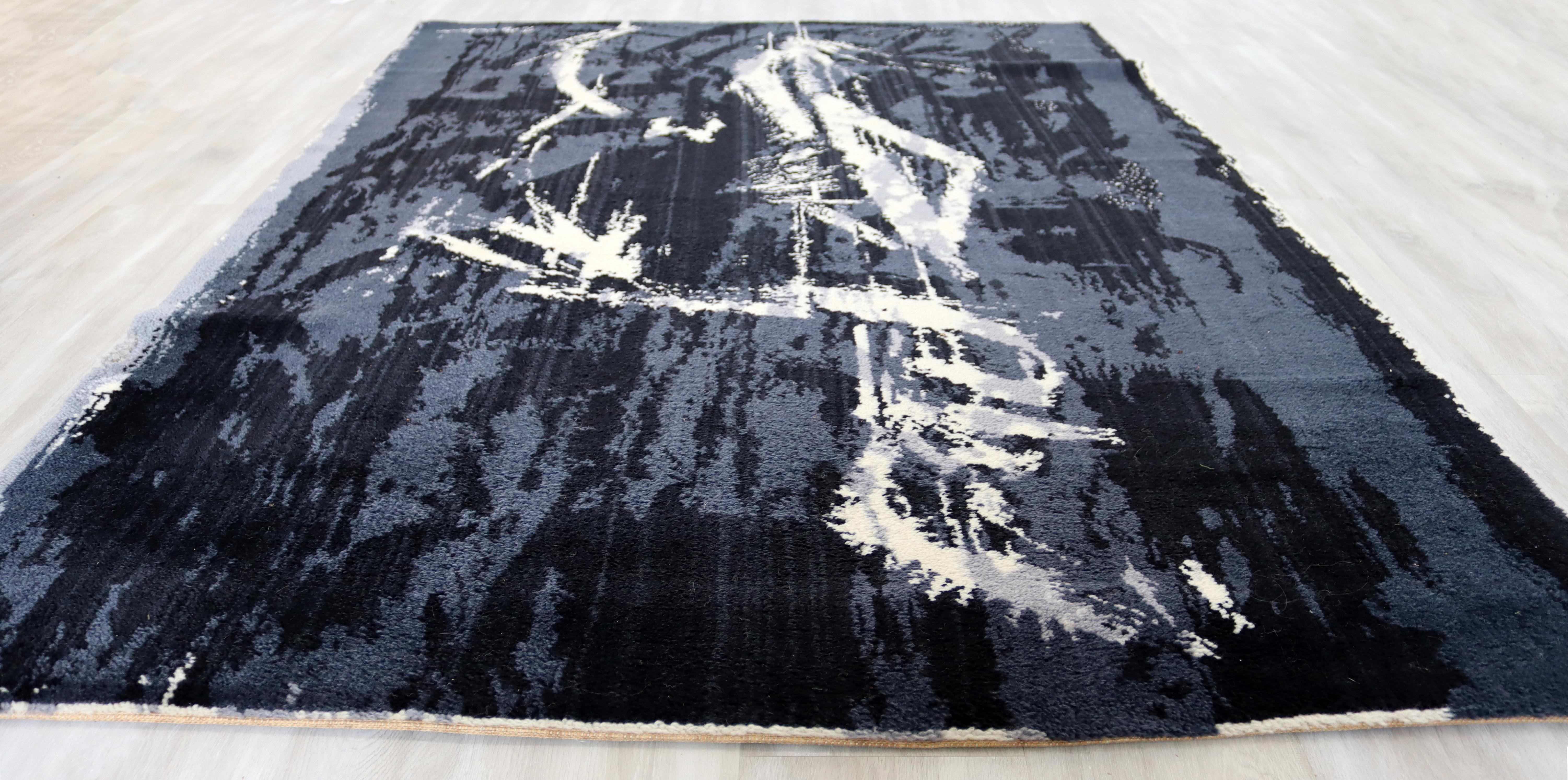Mid-Century Modern Ege Art Scandinavian Abstract Wool Signed Rug 1960s In Good Condition In Keego Harbor, MI