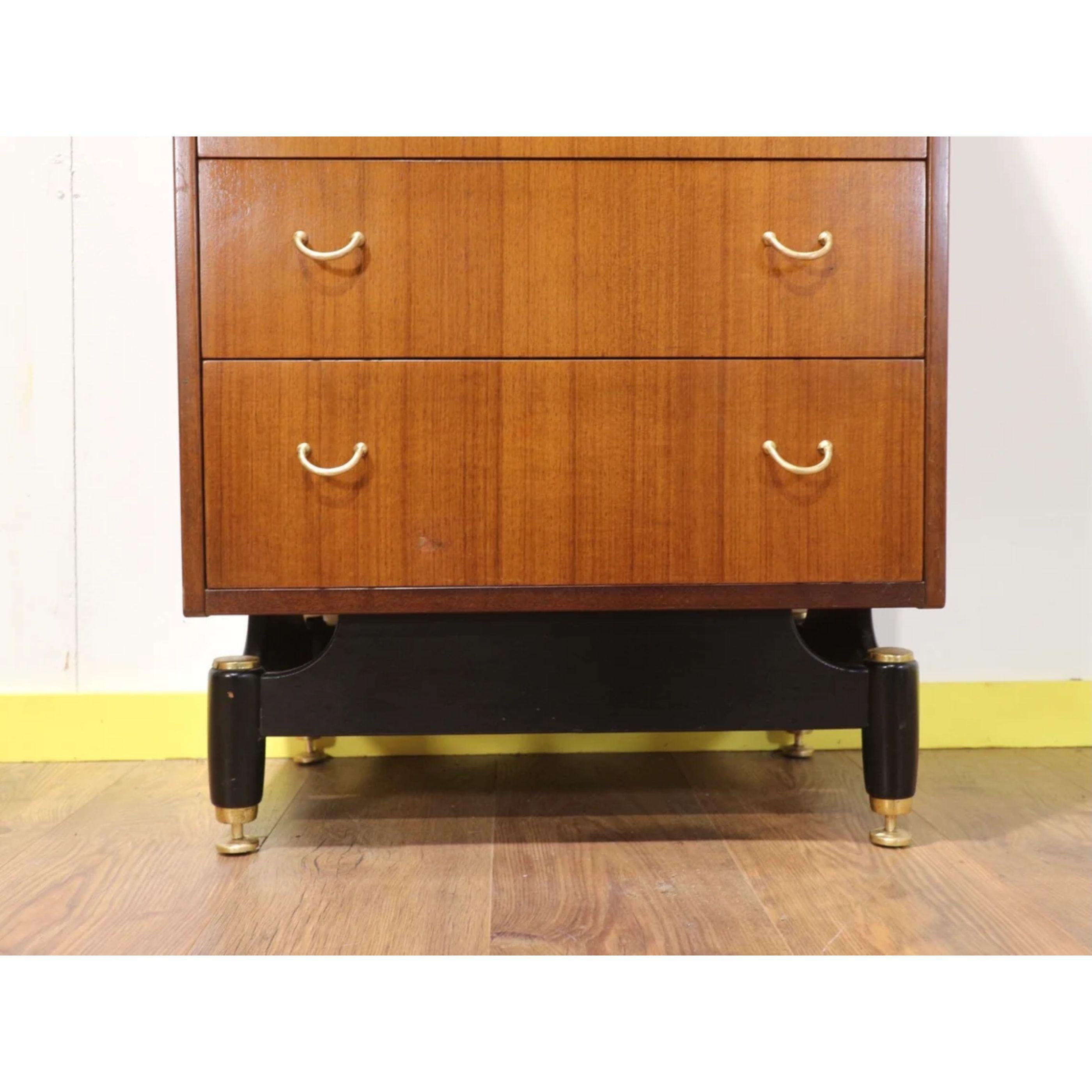 Mid-Century Modern Egomme G Plan Librenza Tallboy Dresser Danish Vintage Style 2