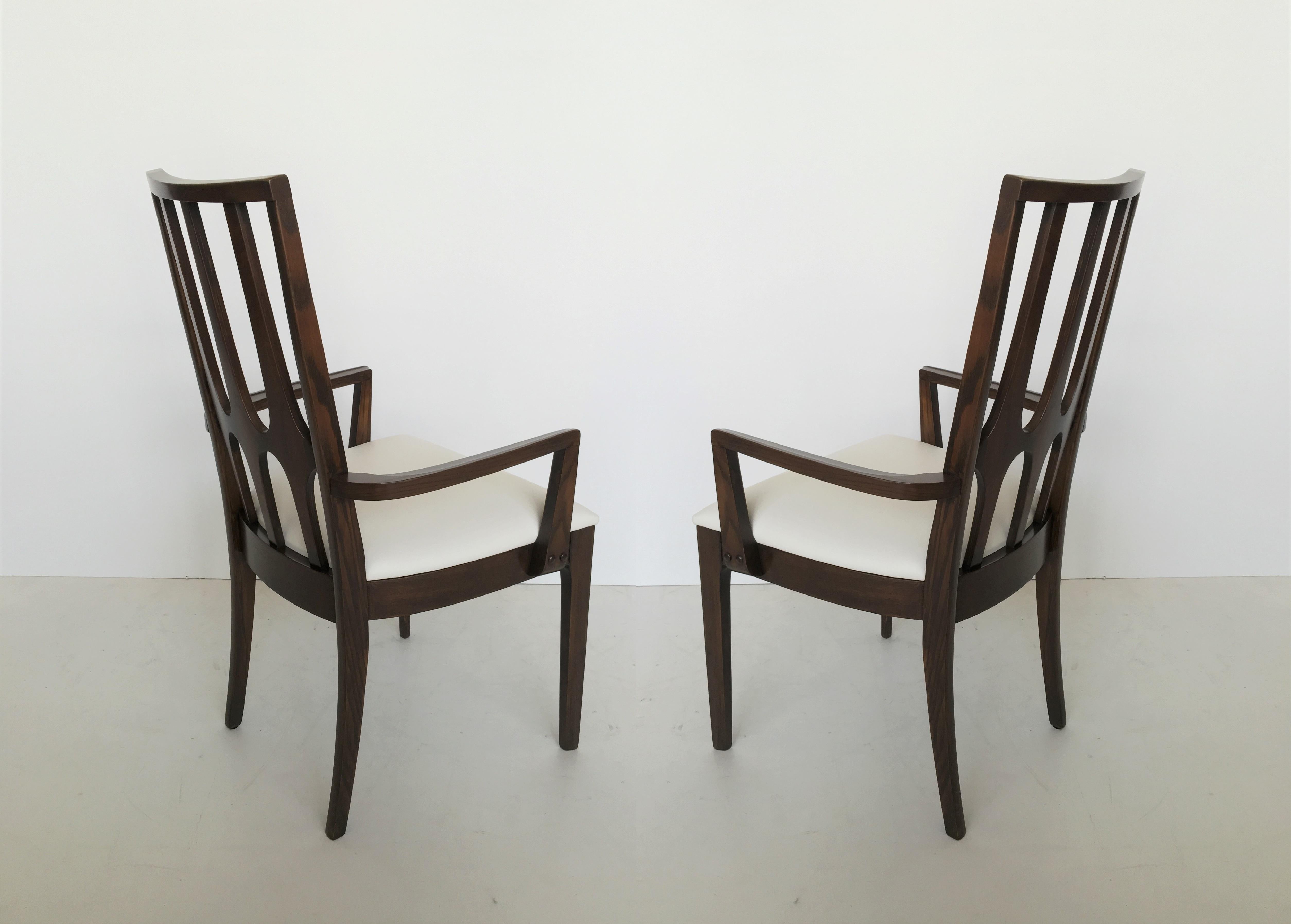 Américain Huit chaises de salle à manger Brasilia de Broyhill, de style moderne du milieu du siècle dernier en vente