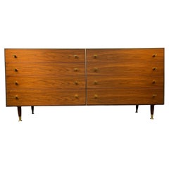 Mid-century Modern Eight-Drawer Walnut Dresser by R-Way Furniture