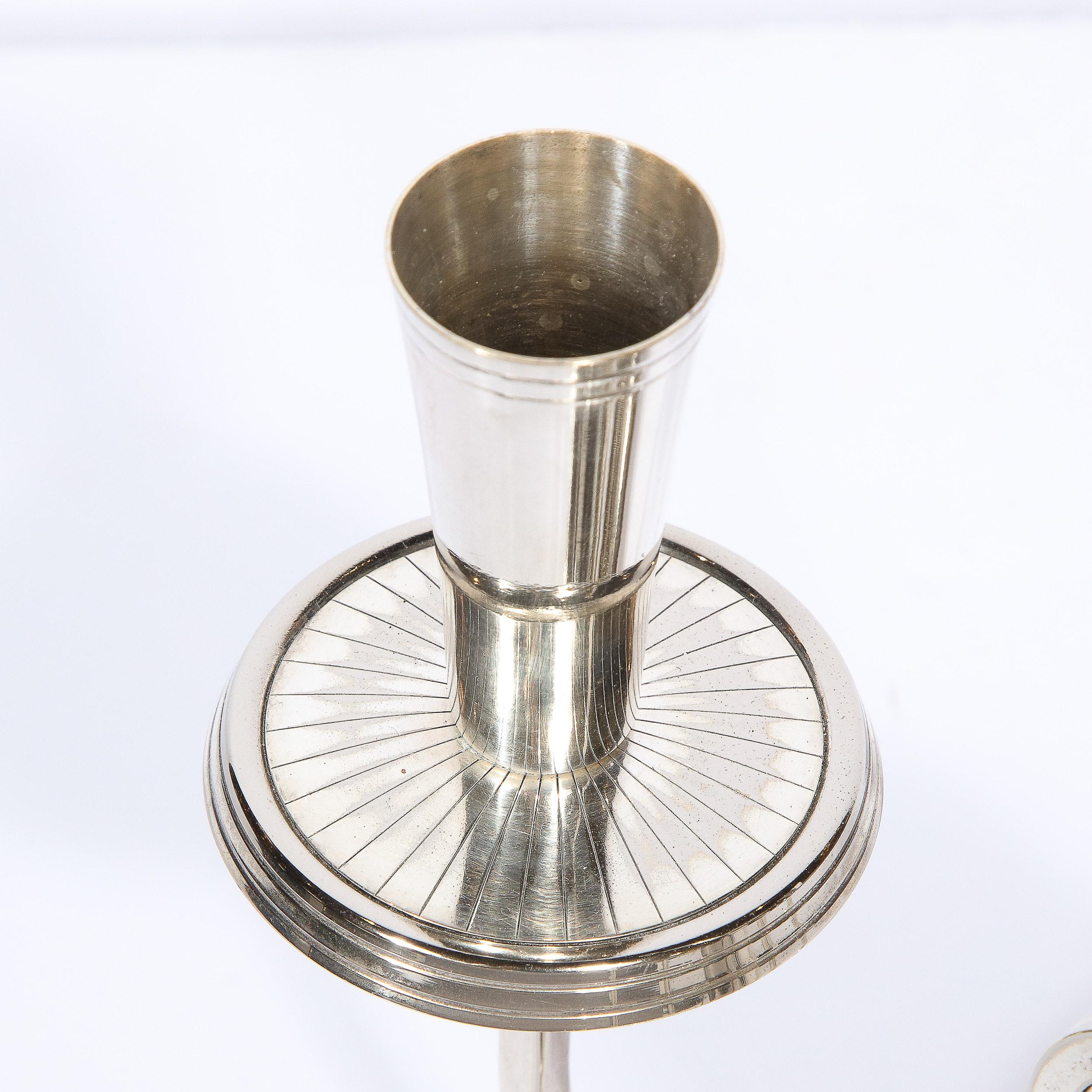 Mid-Century Modern 'Eldorado' signiert George Briard Silber Kerzenständer (Versilberung) im Angebot
