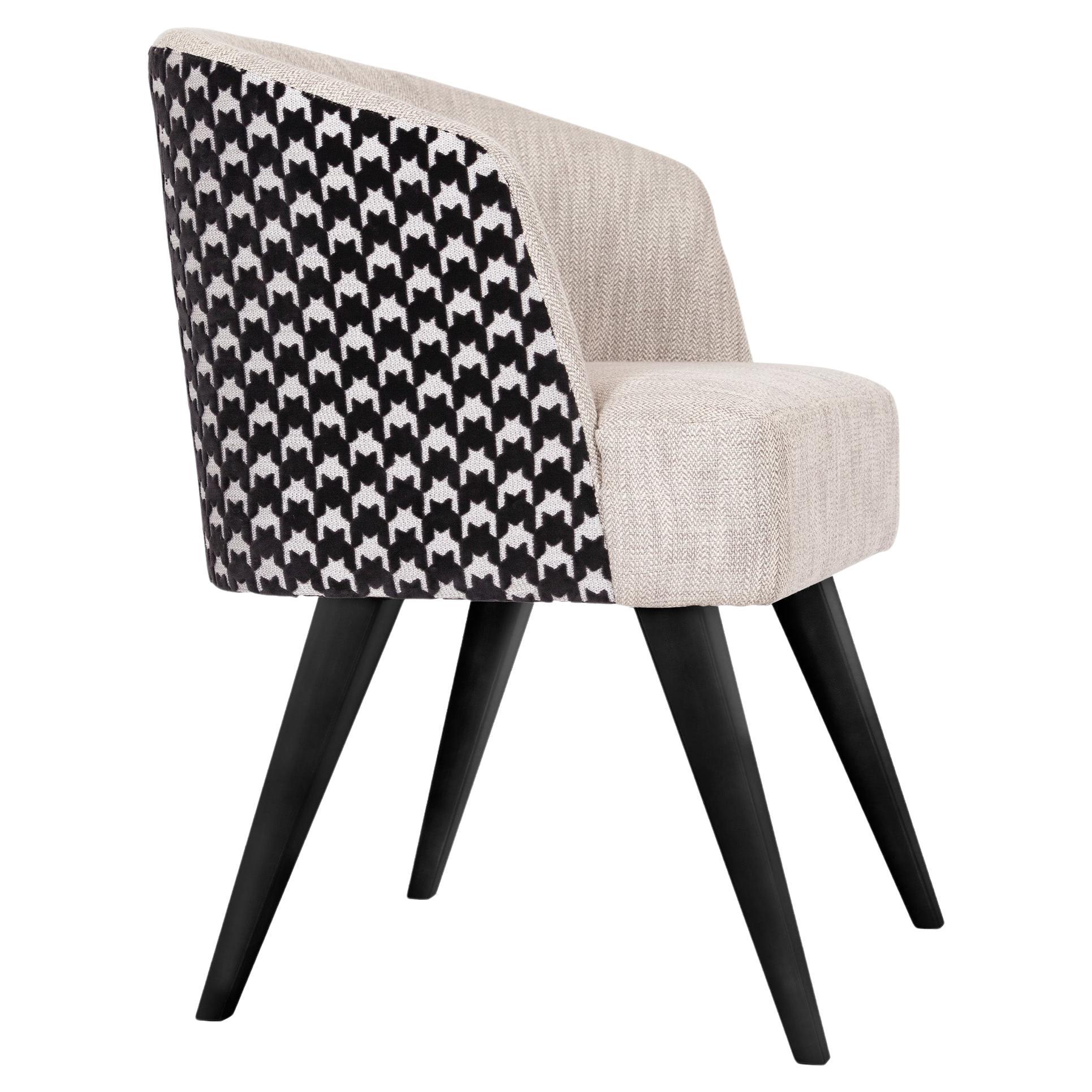 Sedie da pranzo Eleanor, in velluto jacquard, fatte a mano Greenapple in vendita