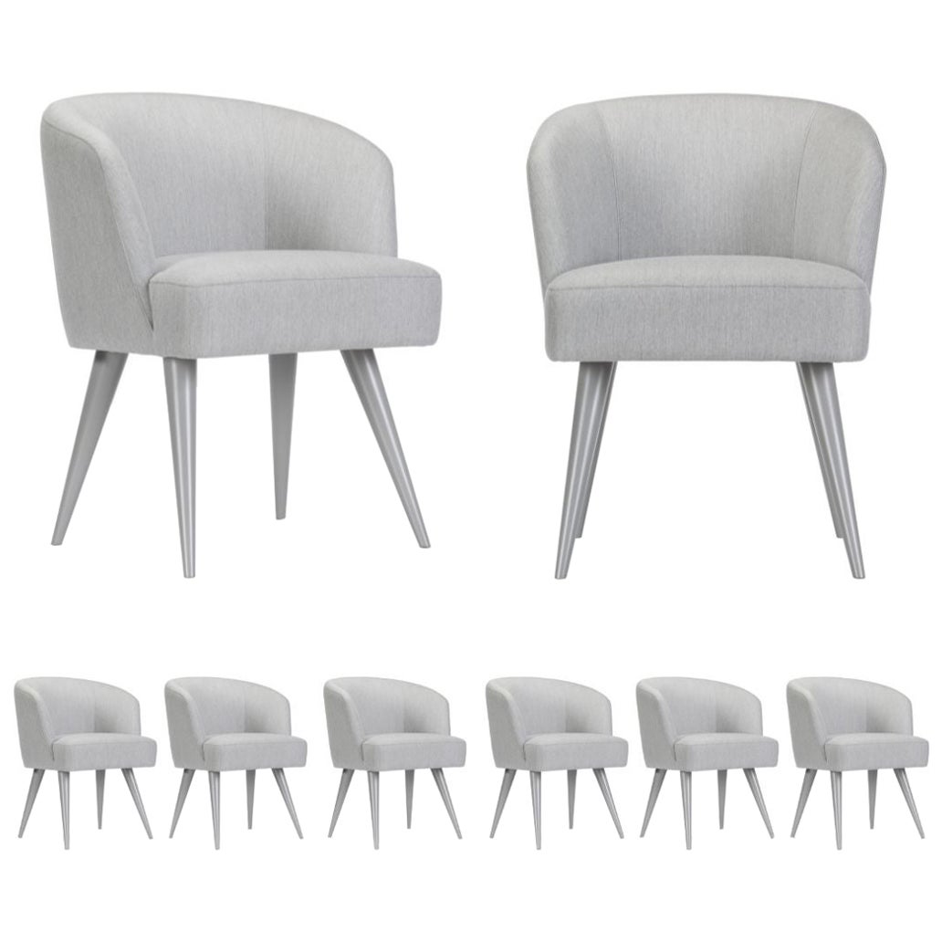 Sillas de comedor de exterior Eleanor, modernas de mediados de siglo Juego/6, hechas a mano por Greenapple