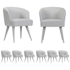 Mid-Century Modern Eleanor Outdoors Dining Chairs Set/6, Handmade by Greenapple