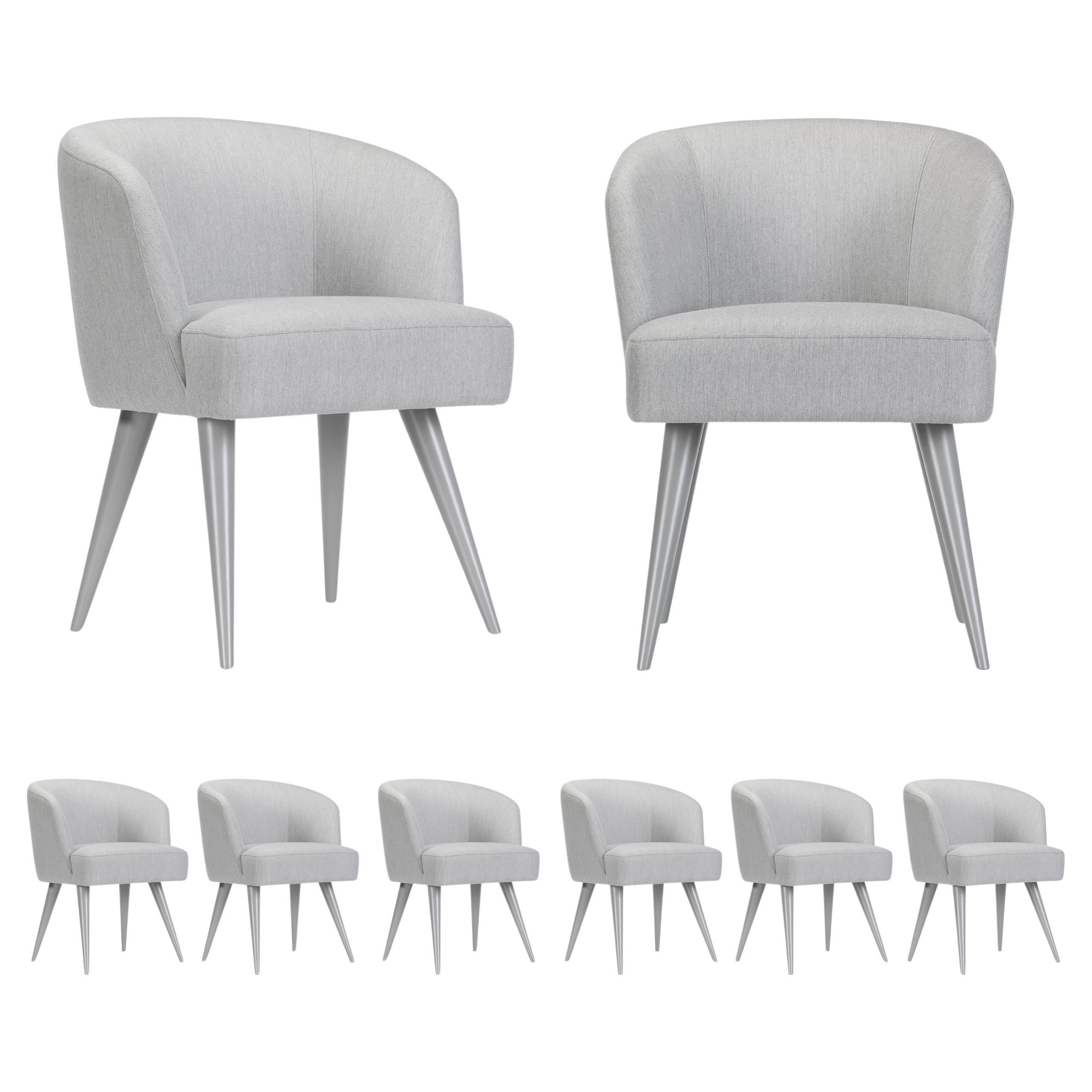 Mid-Century Modern Eleanor Outdoors Dining Chairs Set/6, Handmade by Greenapple