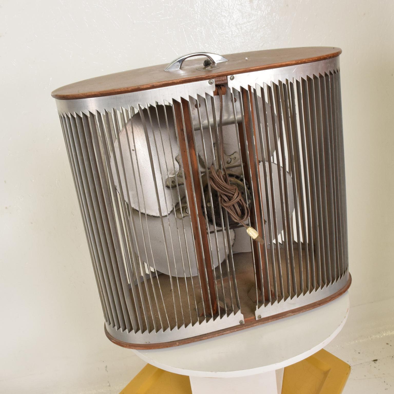 Patinated Mid-Century Modern Electric Fan Mathes Cooler Vintage Decorative