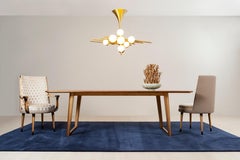 Mesa de Comedor Elizabeth Moderna de Mitad de Siglo Nogal Hecha a Mano Portugal Greenapple