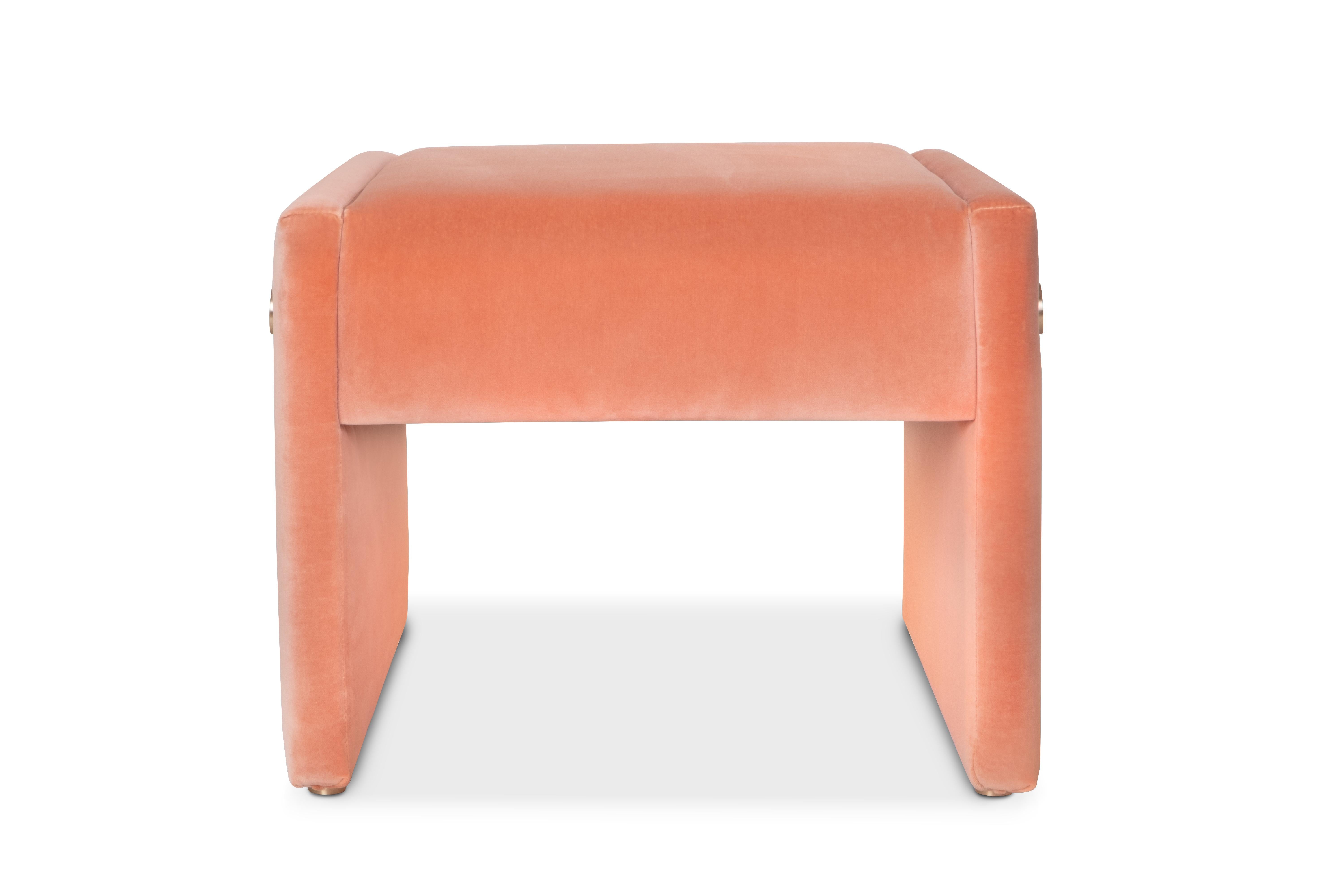 Mid-Century Modern Elke Ottoman In New Condition For Sale In RIO TINTO, PT