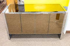 Mid-Century Modern Ello Mirrored Chrome Credenza