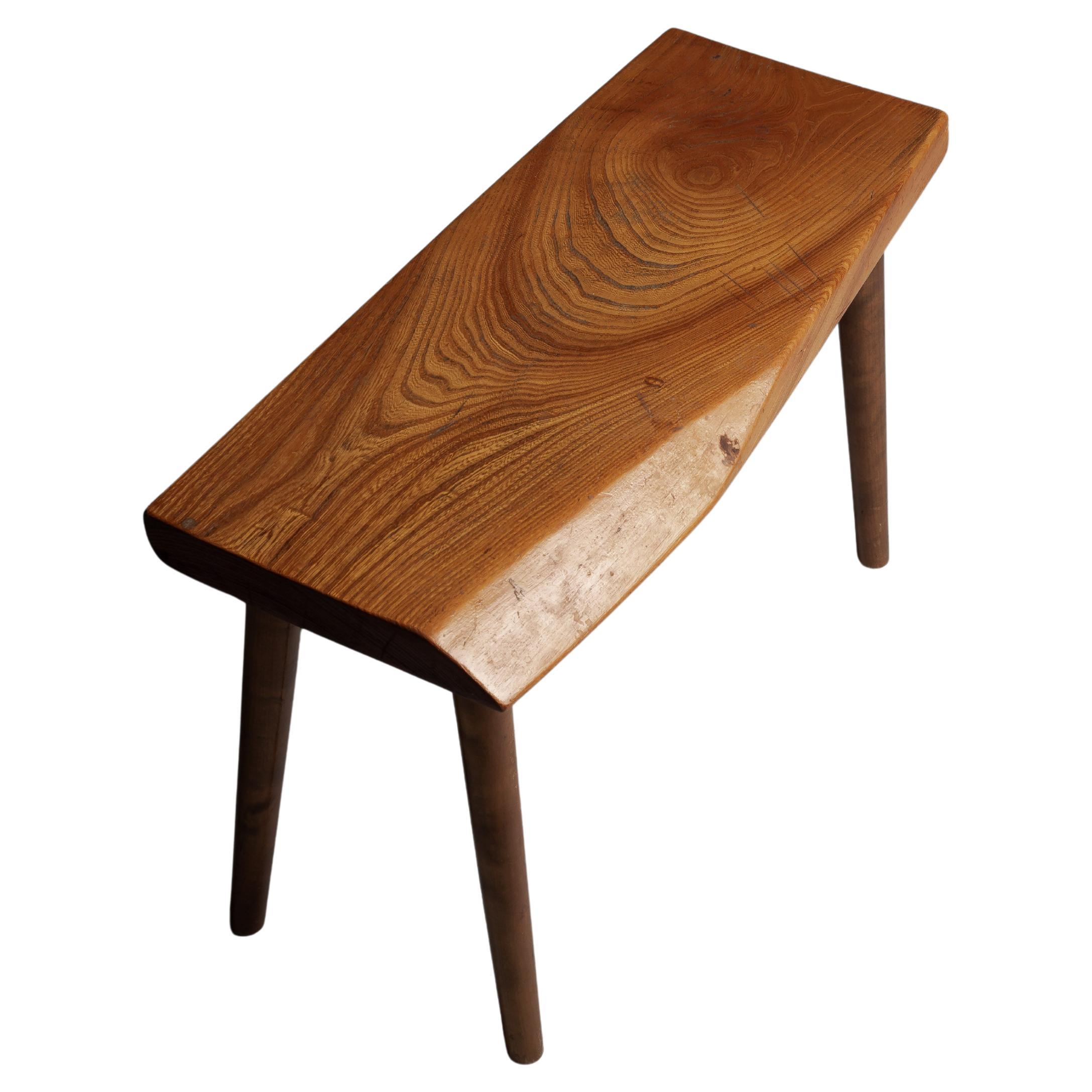 Mid-century modern elm stool