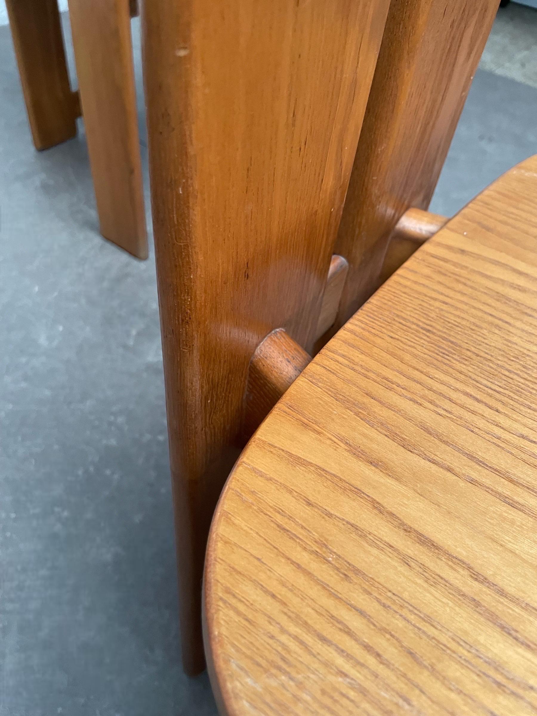 Mid-Century Modern Elmwood Highback Dining Chairs, Italy, 1970s, Set of Six In Good Condition In Bagnolo Mella, Brescia
