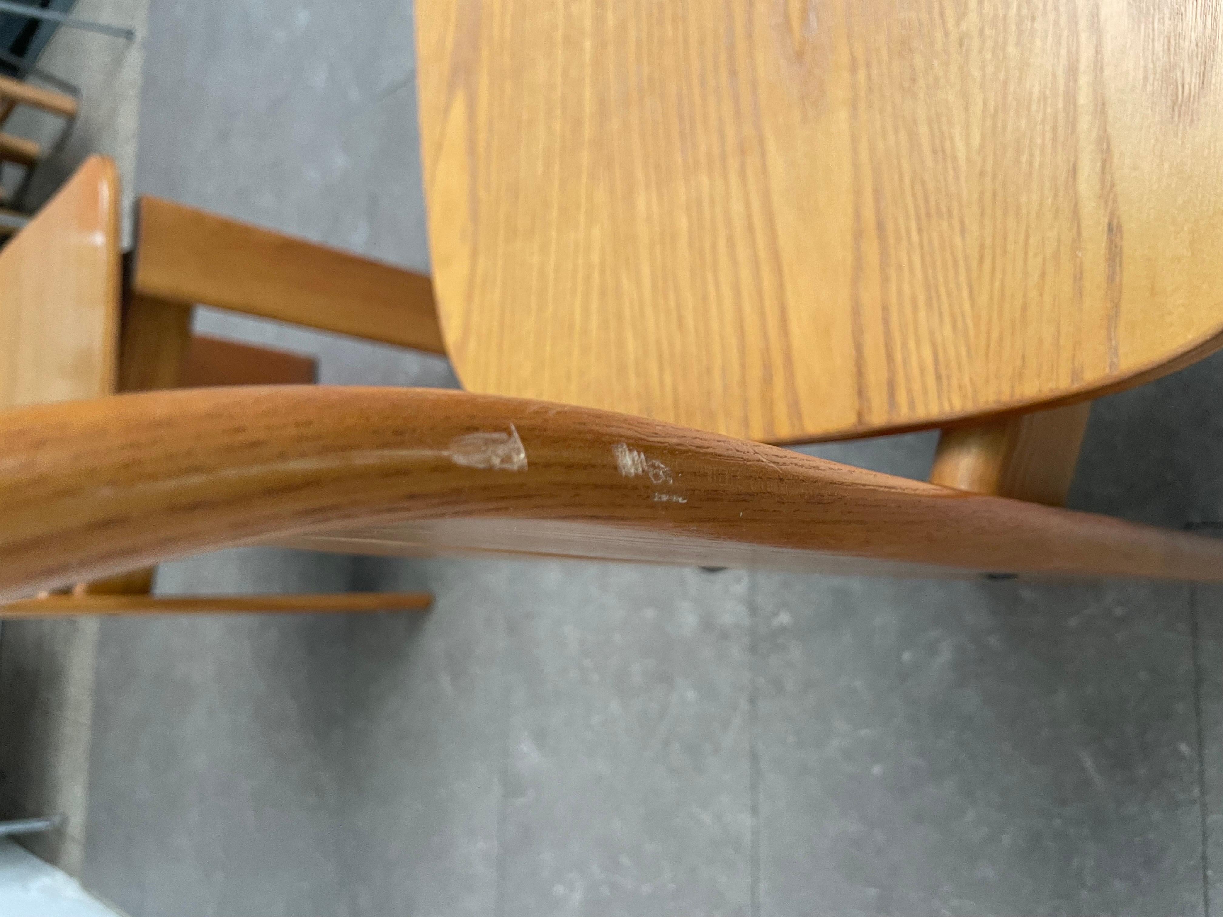 Wood Mid-Century Modern Elmwood Highback Dining Chairs, Italy, 1970s, Set of Six