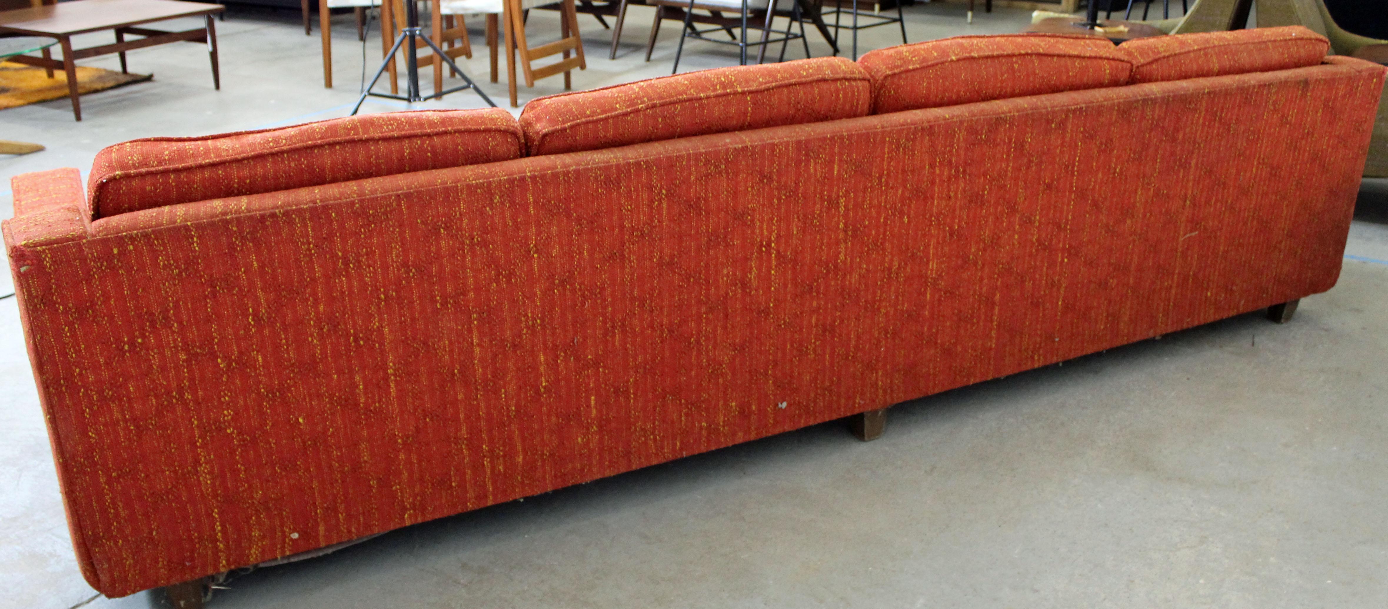 Mid-Century Modern Elongated Sofa on Wheels by Kroehler 2