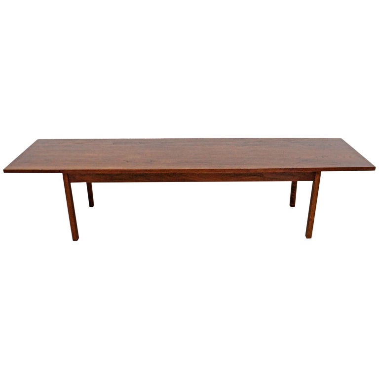 Mid-Century Modern Elongated Walnut Coffee Table at 1stDibs