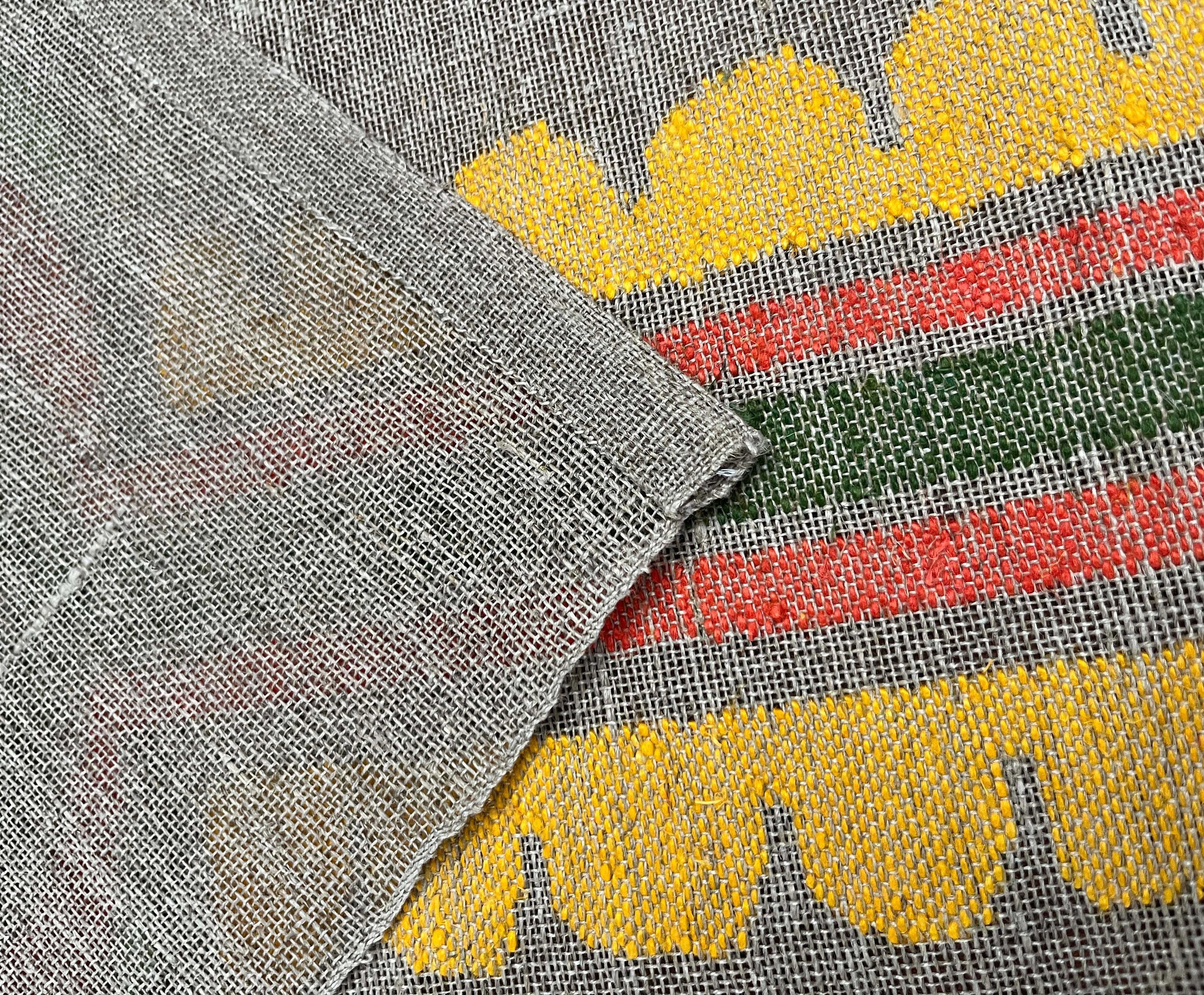 Arazzo da parete in lino ricamato di metà secolo moderno con design floreale Finlandia in vendita 5