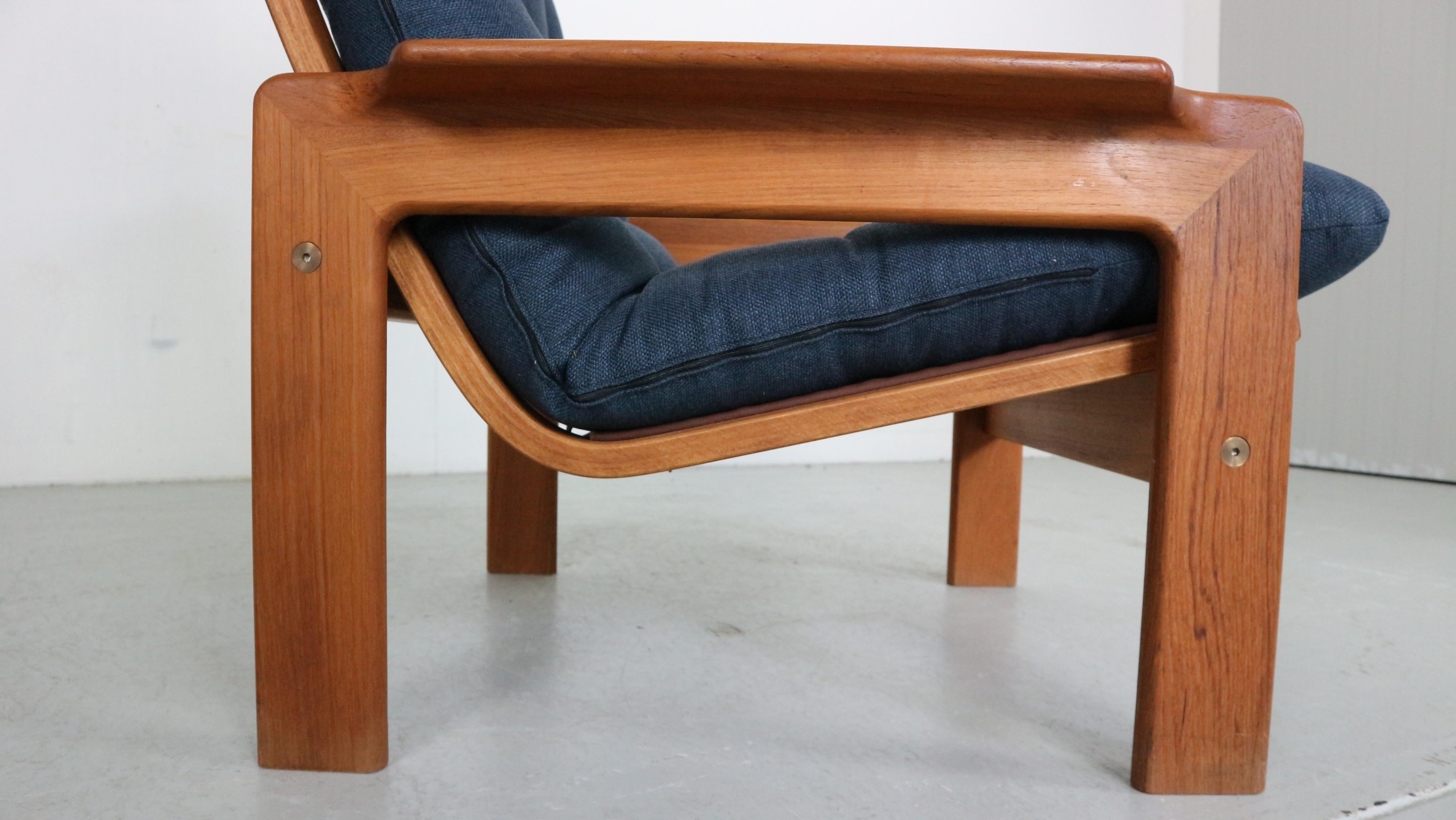 Mid- Century Modern EMC Møbler Teak Easy Lounge Chair & Ottoman, Denmark For Sale 7