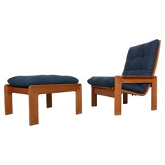 Mid- Century Modern EMC Møbler Teak Easy Lounge Chair & Ottoman, Denmark