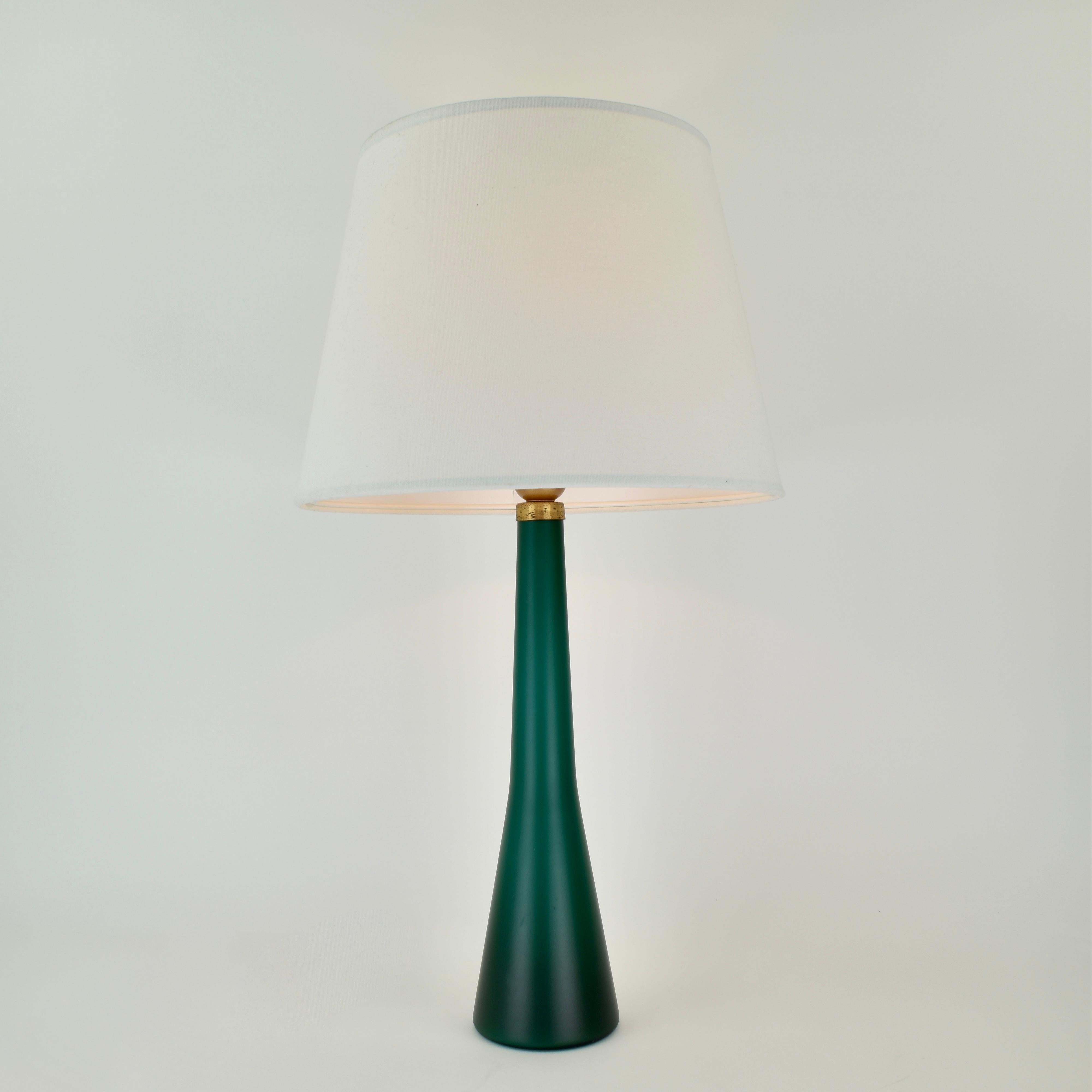 Lampe de table en verre Emerald Mid Century Modern 1960s Bon état - En vente à AMSTERDAM, NL