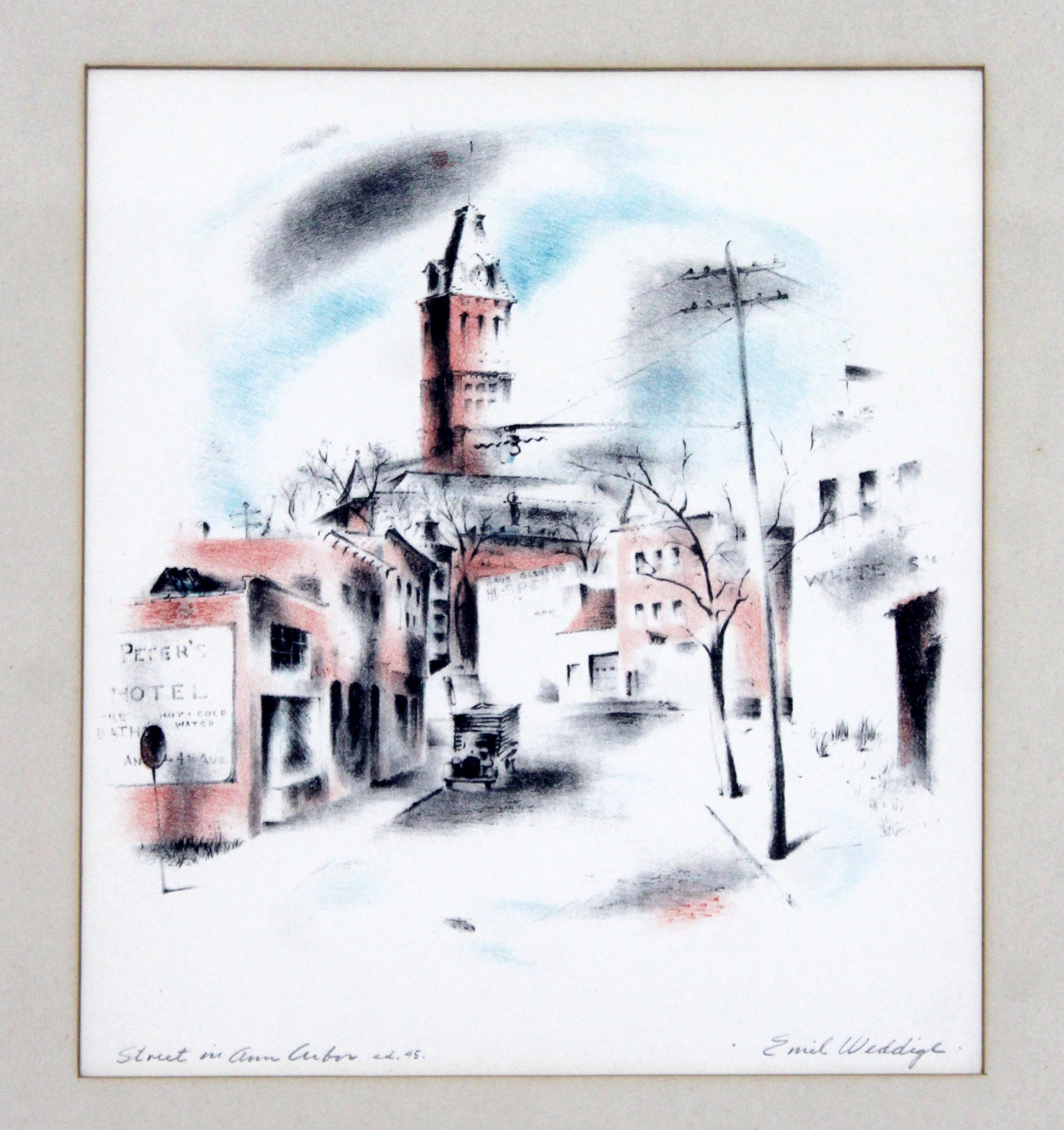 For your consideration is a lovely, signed and numbered lithograph by Emil Weddige, entitled 