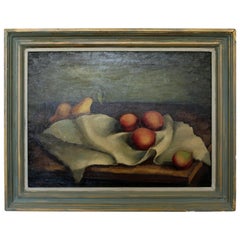 Mid-Century Modern Emil Weddige Framed Signed Oil Painting Still Life