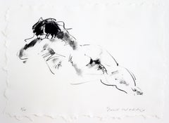 Mid-Century Modern Emil Weddige Gerahmter signierter Druck auf Papier Nackt 2/15