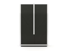 Empire-Barschrank aus der Moderne der Mitte des Jahrhunderts aus Esche und Edelstahl