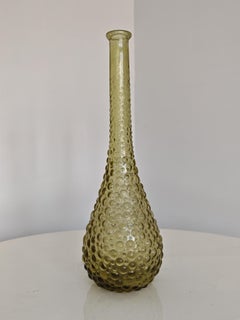 Mid Century Modern Empoli bottle, Hobnail motif, Italy 1960s