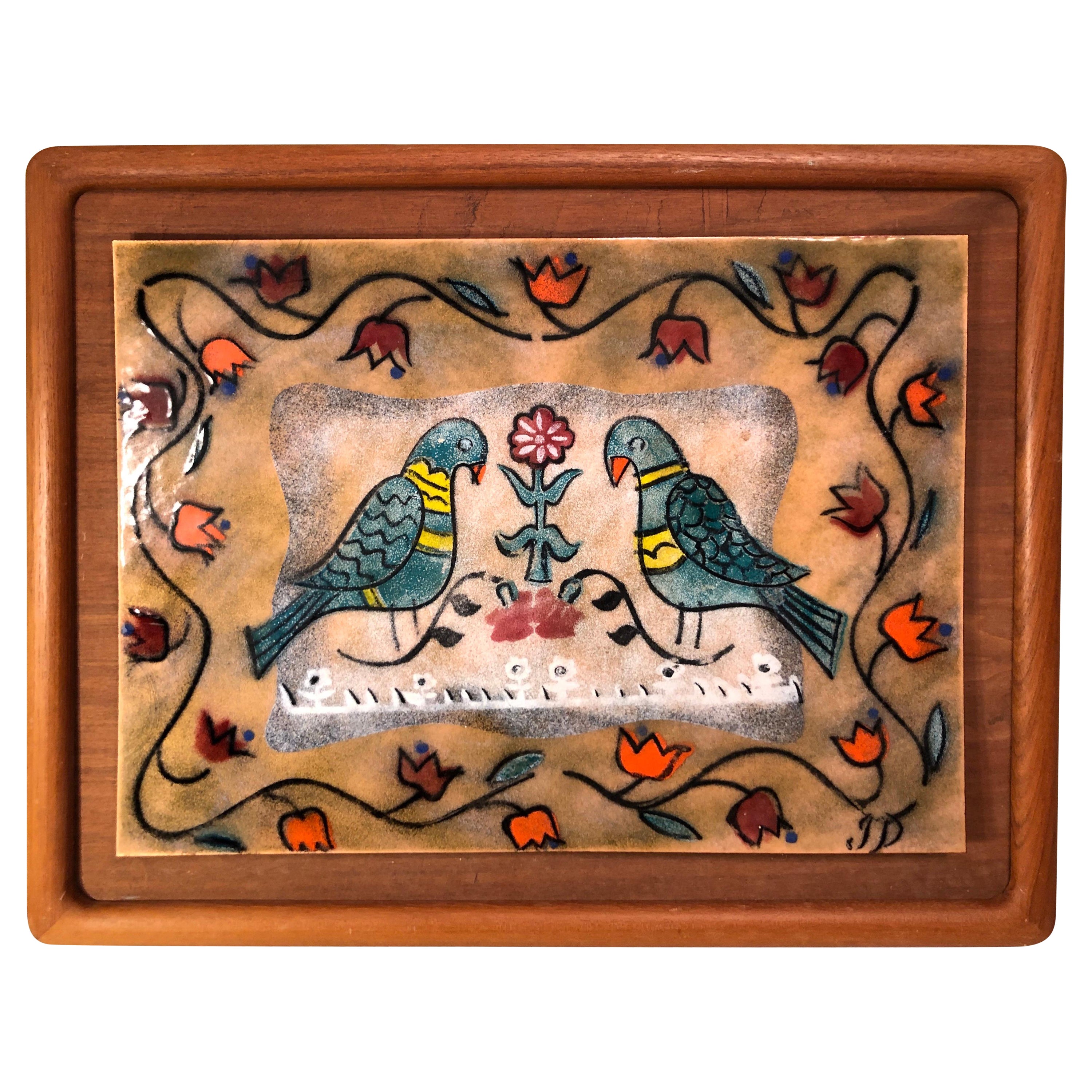 Modernes Emaille-Kunstwerk aus der Jahrhundertmitte von Judith Daner