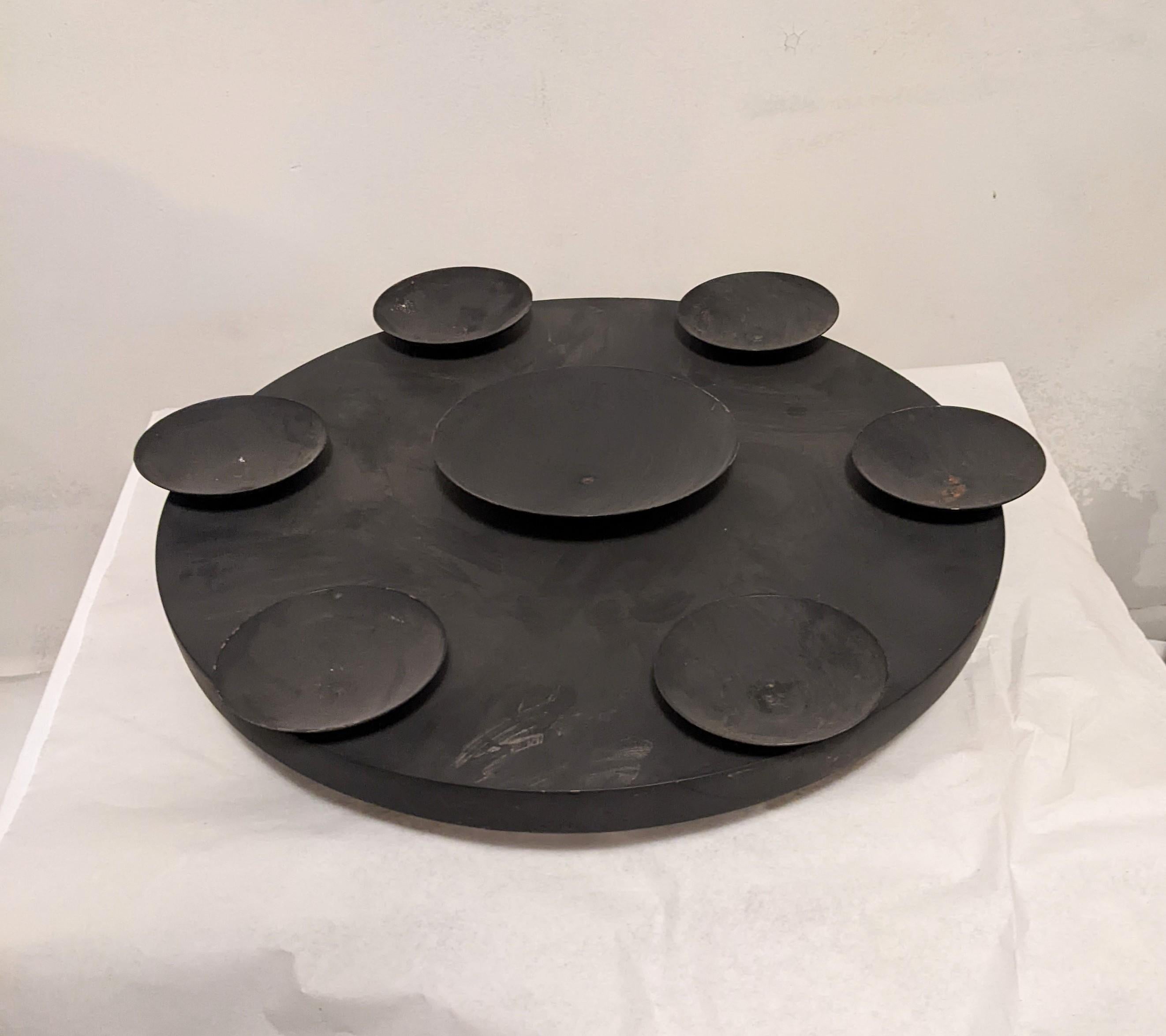 Mid-20th Century Mid-Century Modern Enamel Lazy Susan by Marrell For Sale