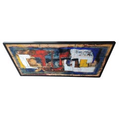 Mid Century Modern Enamel on Copper Framed Sculpture by Giorgio Mussoni C1960