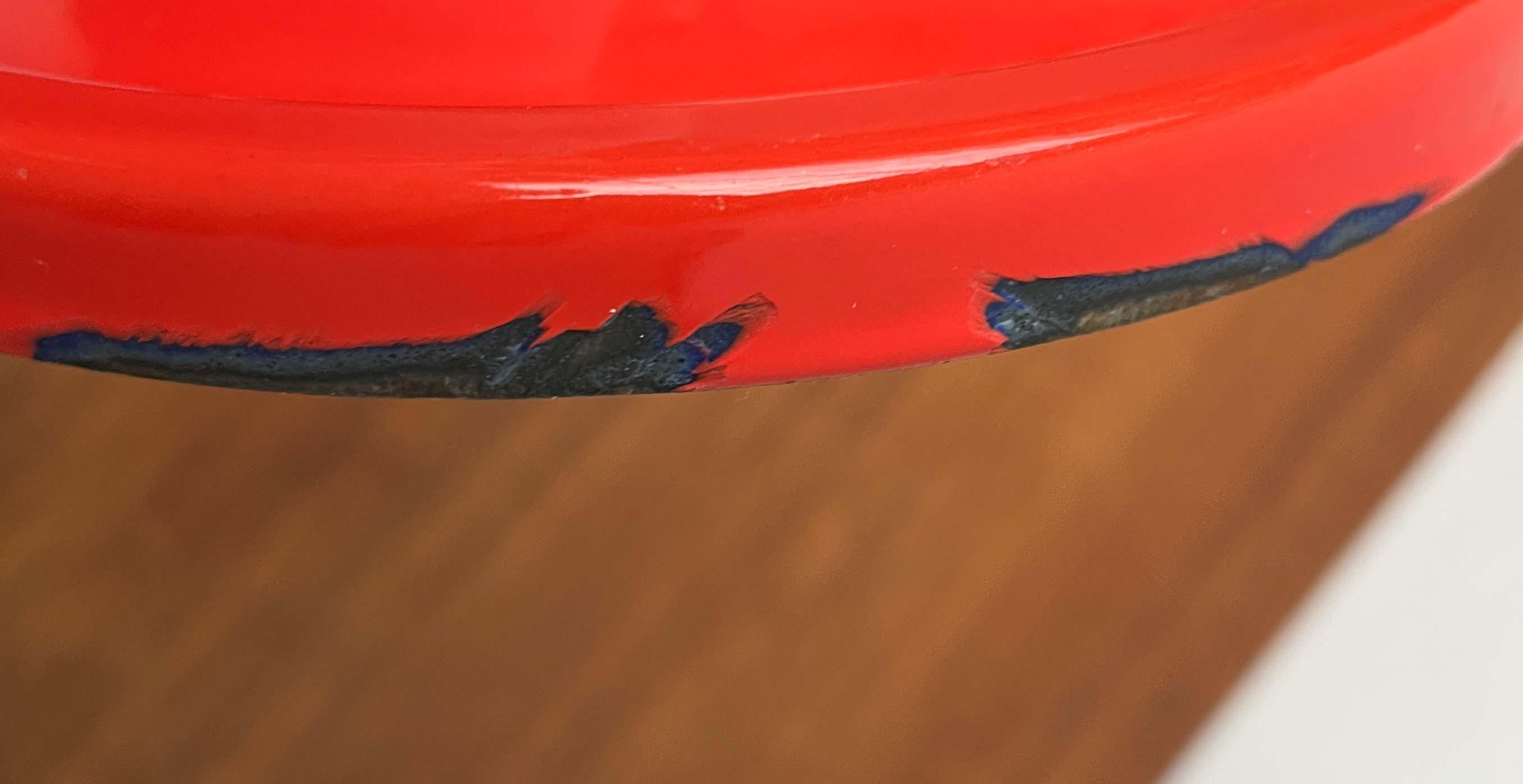 Mid-Century Modern Enamel Orange Pot with Teak Handle Seppo Mallat Finel, 1960s For Sale 14