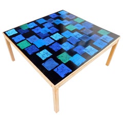 Mid-Century Modern Enamel Top Coffee Table, Per Törneman for NK Stockholm, 1968