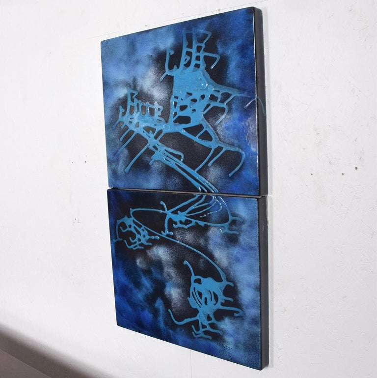 MidCentury Modern Enamel Wall Art by John Puskas, 1956 For Sale at 1stDibs