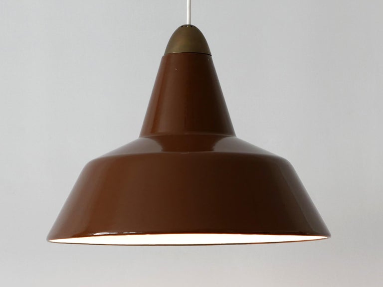 Mid-Century Modern Enameled Pendant Lamp by Louis Poulsen, Denmark, 1960s  at 1stDibs