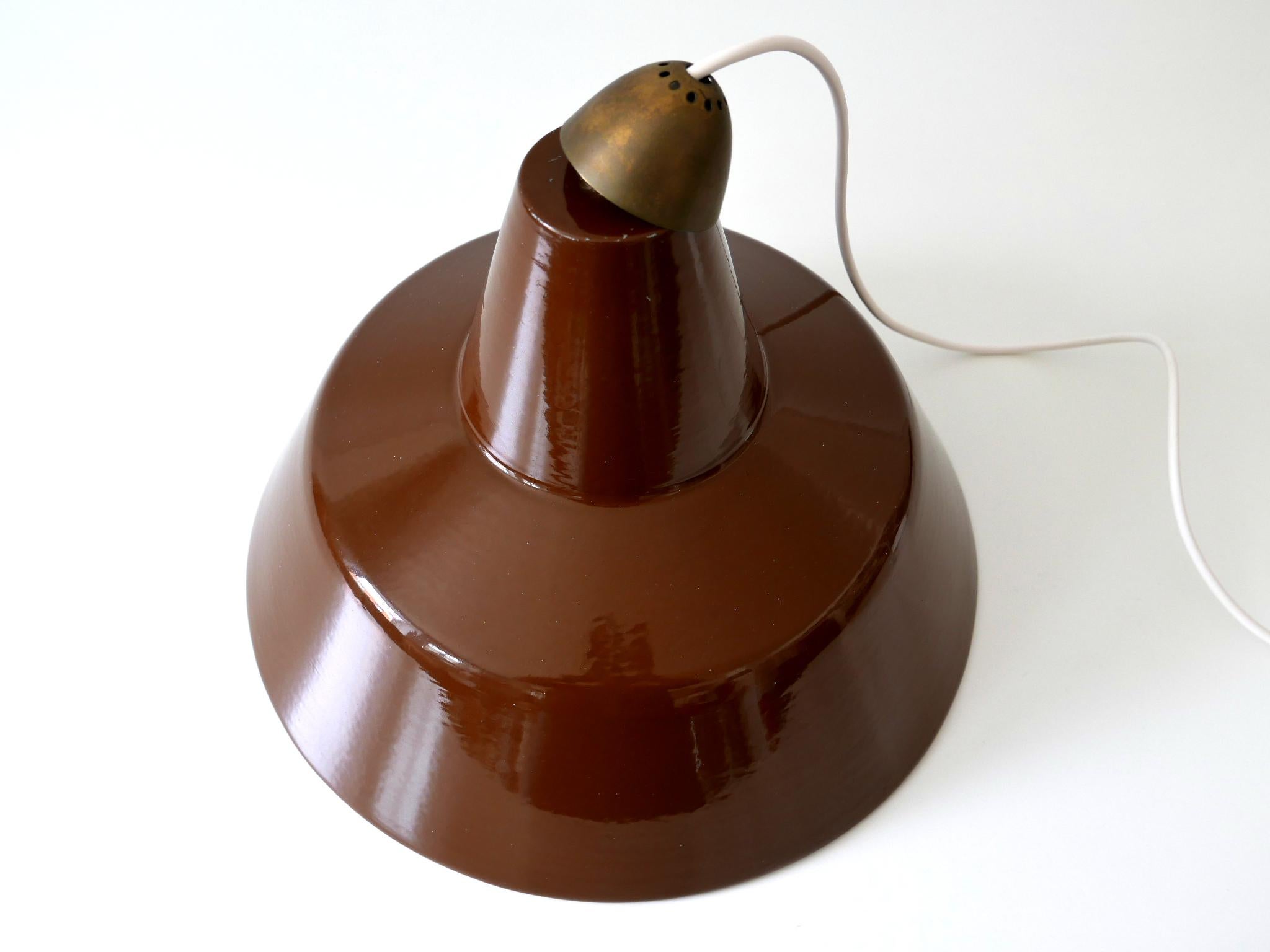 Mid-Century Modern Enameled Pendant Lamp by Louis Poulsen, Denmark, 1960s 10