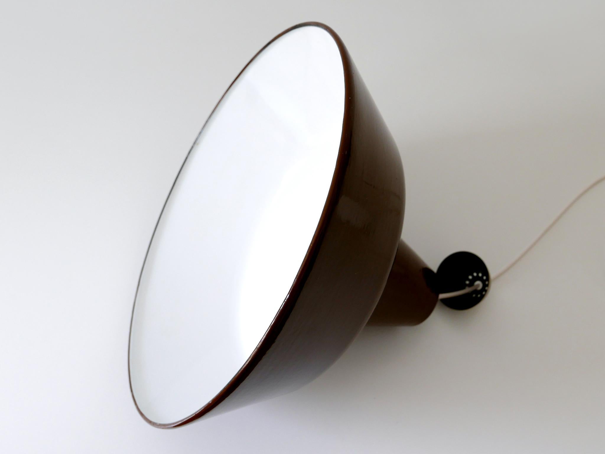 Mid-Century Modern Enameled Pendant Lamp by Louis Poulsen, Denmark, 1960s 12