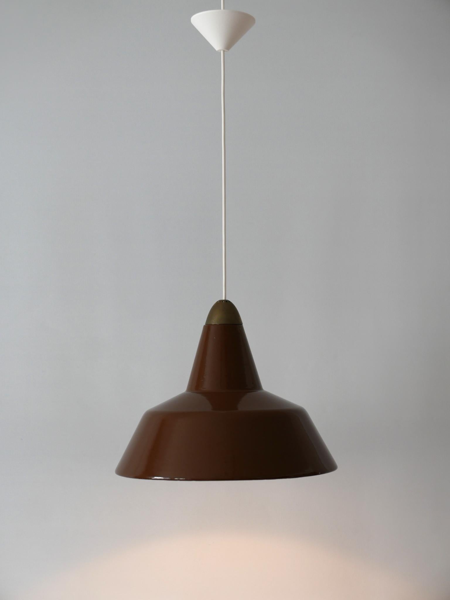 Danish Mid-Century Modern Enameled Pendant Lamp by Louis Poulsen, Denmark, 1960s