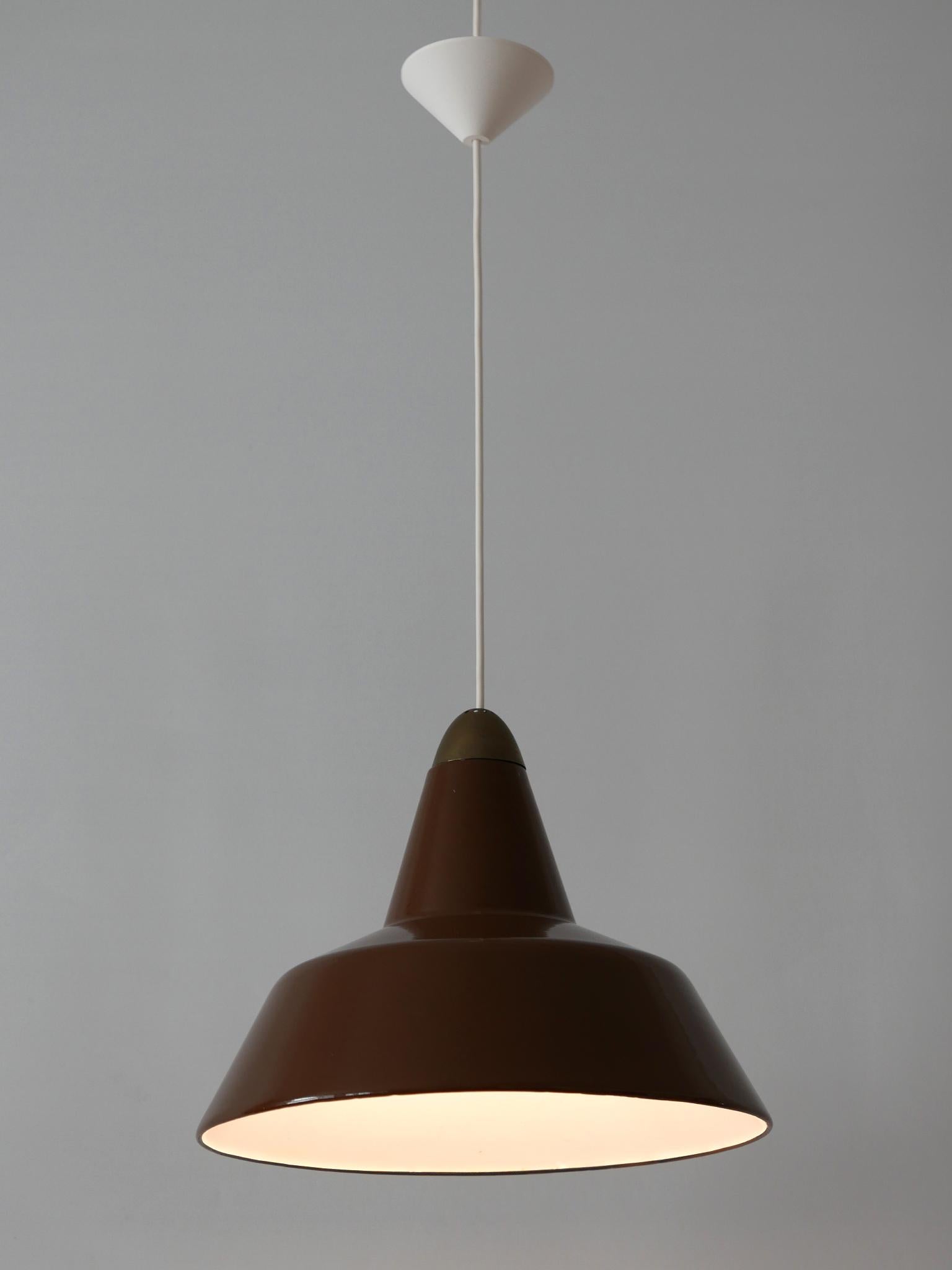 Mid-20th Century Mid-Century Modern Enameled Pendant Lamp by Louis Poulsen, Denmark, 1960s