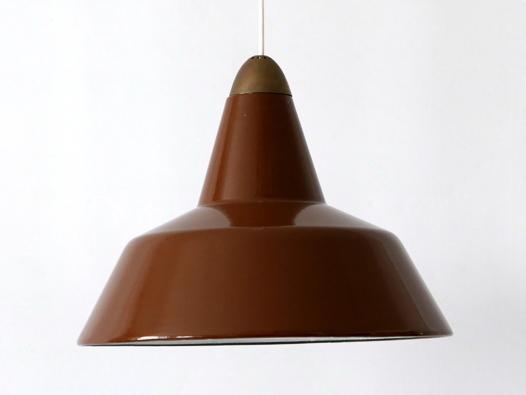 Mid-Century Modern Enameled Pendant Lamp by Louis Poulsen, Denmark, 1960s 1
