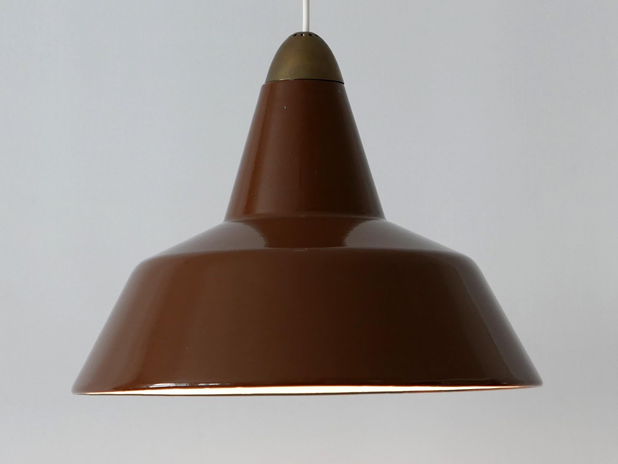 Mid-Century Modern Enameled Pendant Lamp by Louis Poulsen, Denmark, 1960s 2