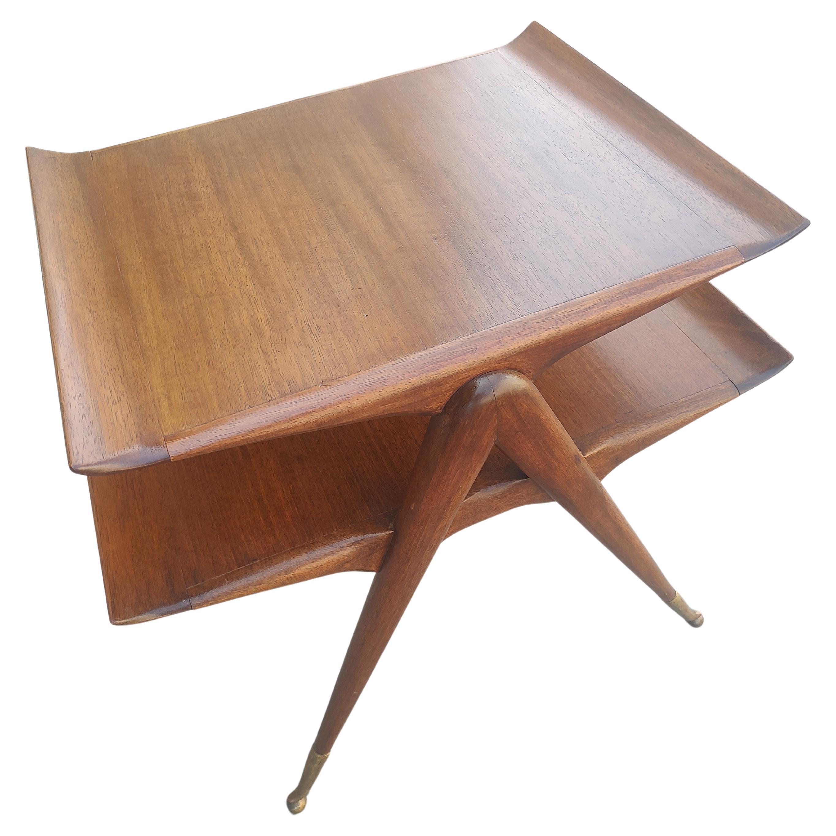 Mid-Century Modern Mid Century Modern End Sofa Walnut Table Attributed to Ico & Luisa Parisi C1955 For Sale