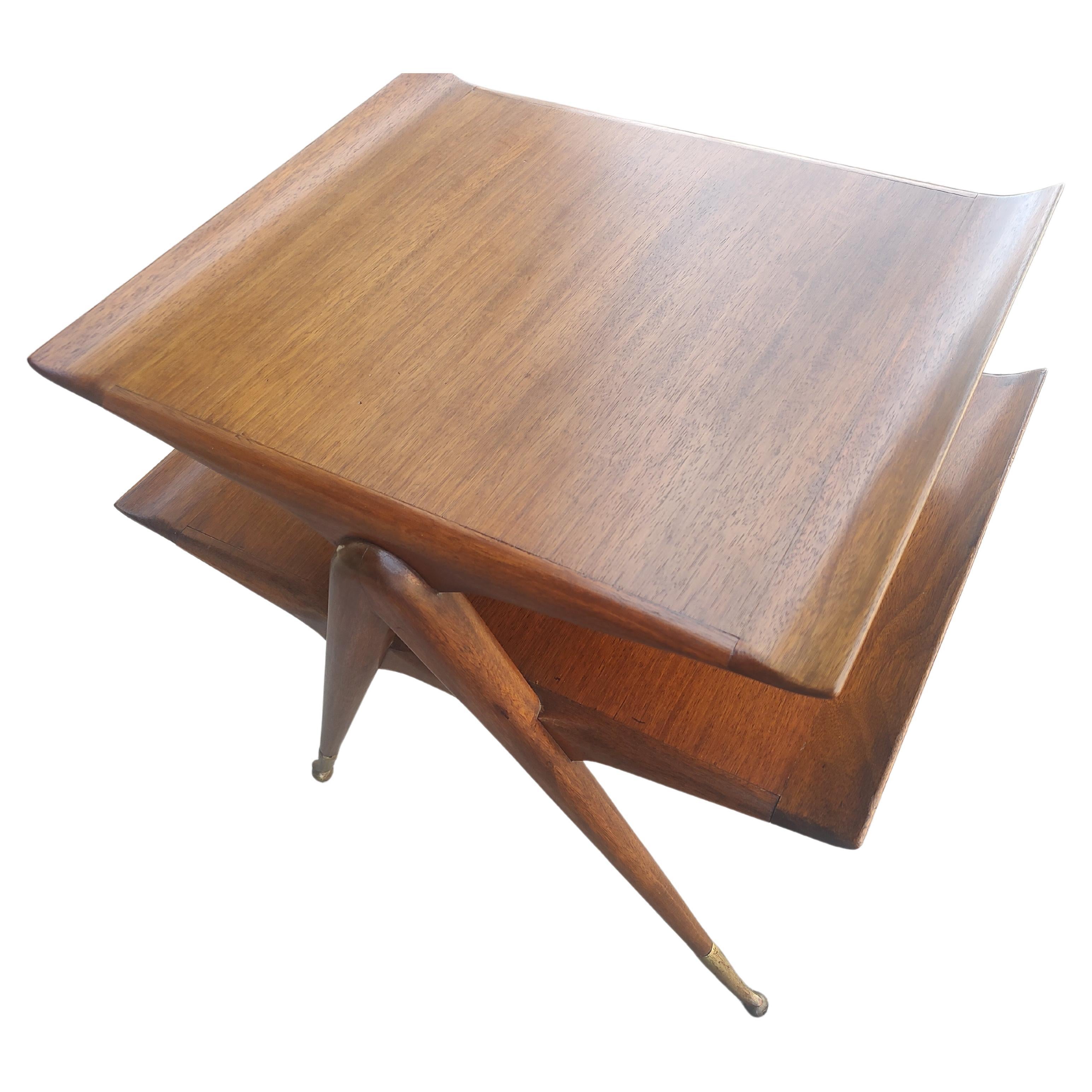 Mid Century Modern End Sofa Walnut Table Attributed to Ico & Luisa Parisi C1955 For Sale 1