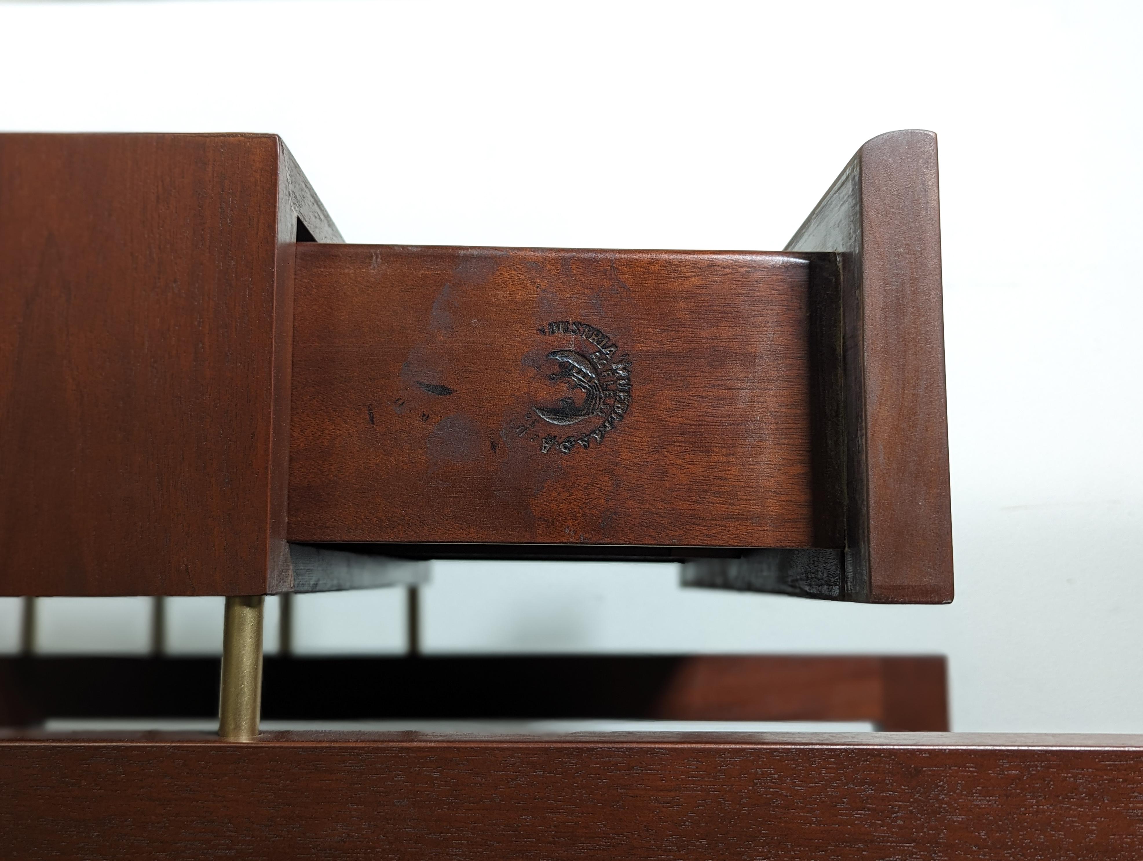 Mid Century Modern End Table by Edmond J. Spence for Industria Mueblera, c1950s For Sale 8