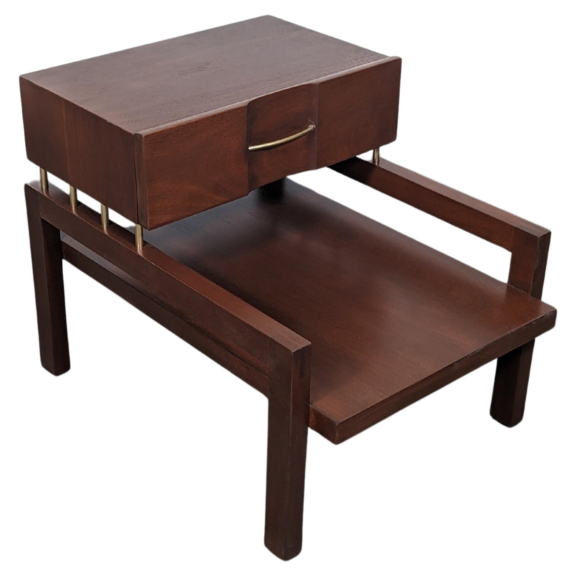 Mid Century Modern End Table by Edmond J. Spence for Industria Mueblera, c1950s For Sale