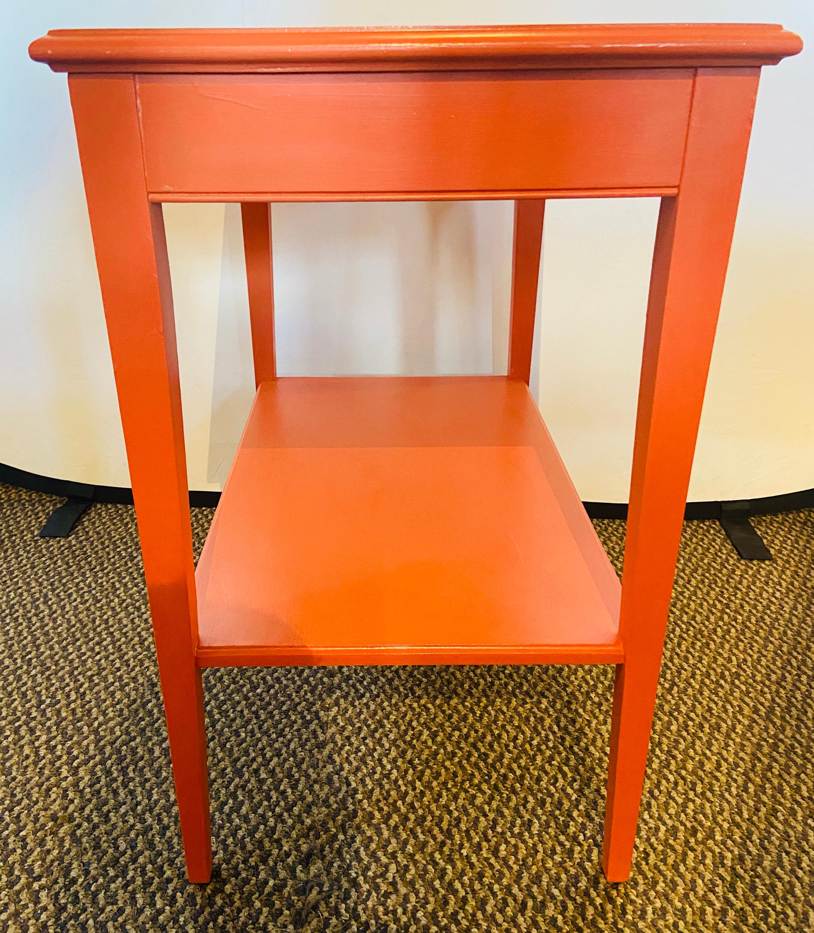 Mid-Century Modern End Table, Night, Lamp, or Side Table, Painted, a Pair For Sale 2