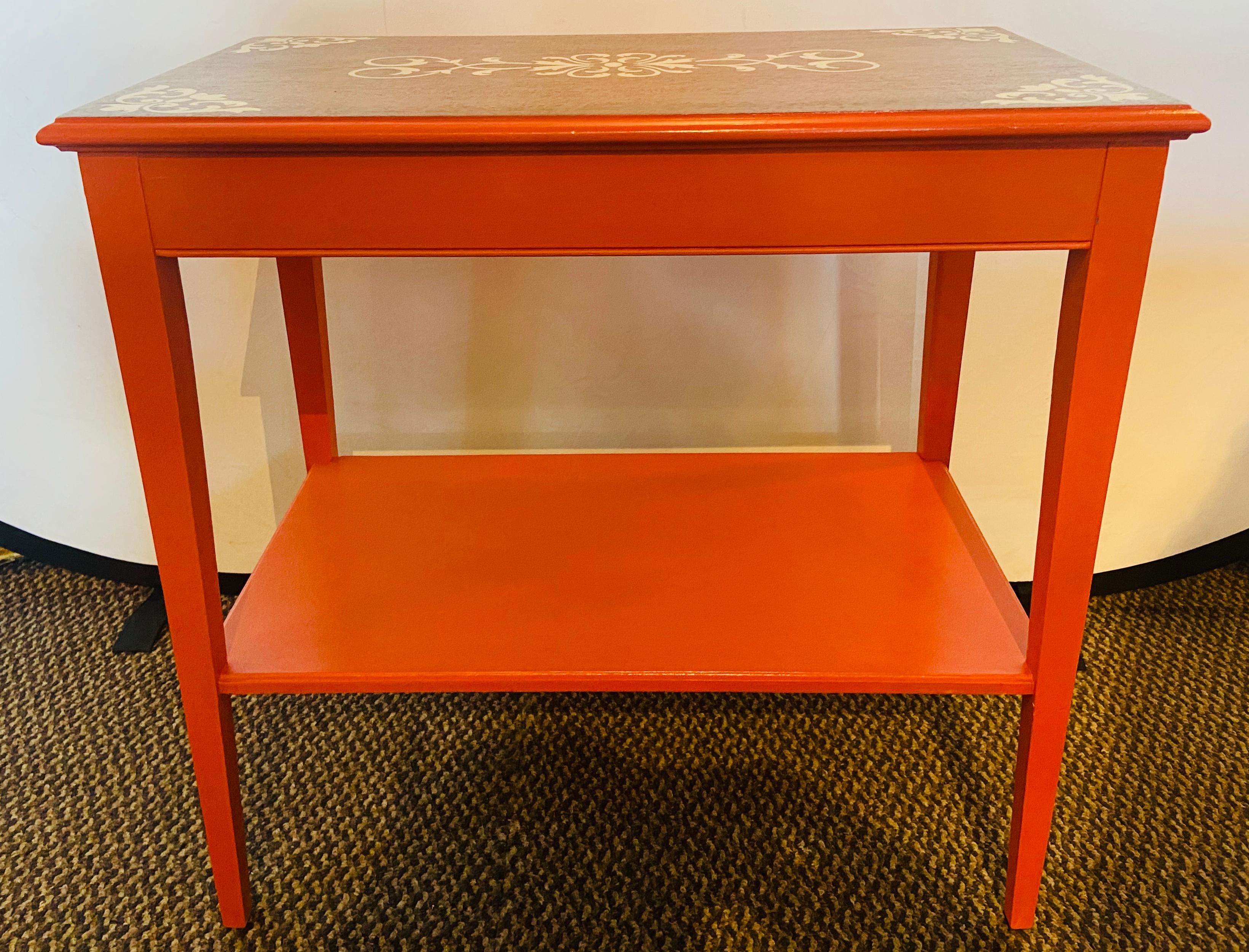 Mid-Century Modern End Table, Night, Lamp, or Side Table, Painted, a Pair For Sale 4